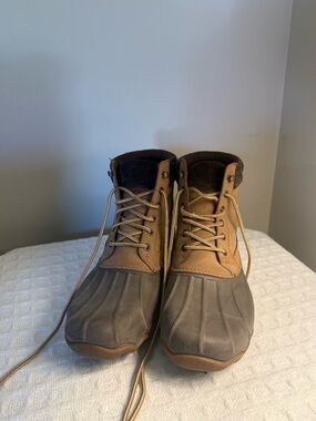 Sperry Two-Tone Brown and Dark Brown Waterproof Duck Boots
